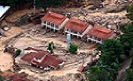 Foto de desastre provocado pelo rompimento de barragem. Imagem: Informe Ensp/Fiocruz Foto de desastre provocado pelo rompimento de barragem