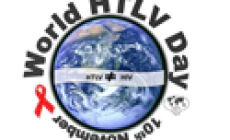Imagem: divulgação World HTLV day escrito em cima de uma foto da Terra