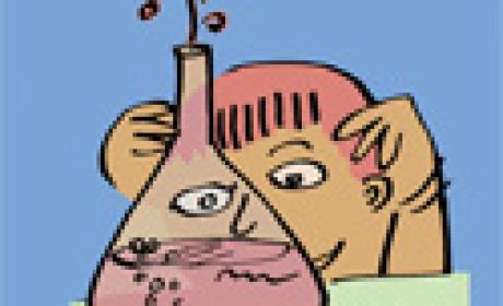 Imagem: Museu da Vida Desenho de uma criança vendo uma experiência