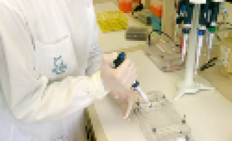 Pesquisador trabalhando no laboratório