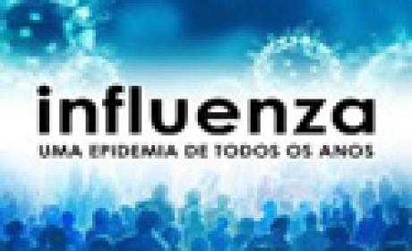 Imagem: CCS Imagem com a frase influenza, uma epidemia de todos