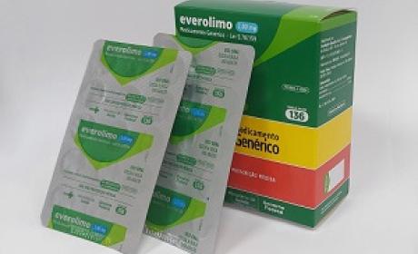 Embalagem do Everolimo