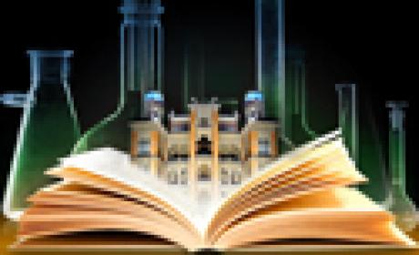 Arte: Bruno Oliveira/ Fiocruz Ilustração mostra castelo mourisco saindo de dentro de um livro com as páginas abertas, e equipamentos de laboratório ao fundo