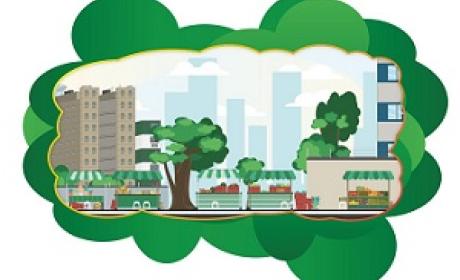 Imagem: Divulgação Desenho de uma cidade mostrando ruas, prédios, árvores e carros