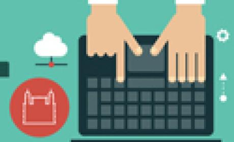 Arte visual: Casa de Oswaldo Cruz Ilustração de duas mãos sobre o teclado