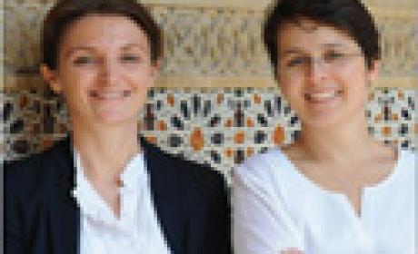 Nathalie Denoyé e Marie-Laure Chao, gestoras do Instituto Pasteur Imagem de duas mulheres sorrindo