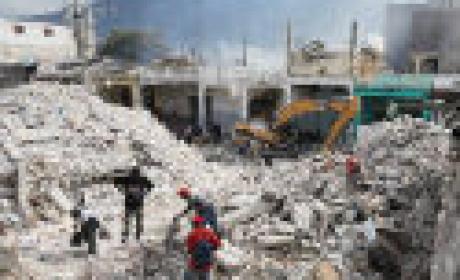 Foto de área afetada pelo terremoto do Haiti 