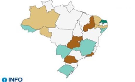 Mapa do Brasil mostra queda ou estabilidade dos casos de SRAG nas crianças de até dois anos e na população idosa a partir dos 50 anos