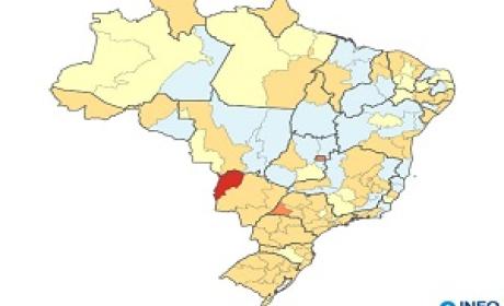 Imagem: Divulgação InfoGripe Mapa do Brasil