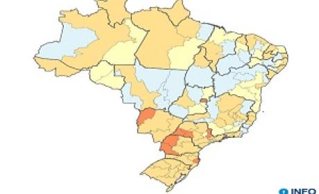 Imagem: InfoGripe Mapa do Brasil