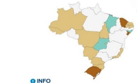Imagem: Divulgação InfoGripe Mapa do Brasil