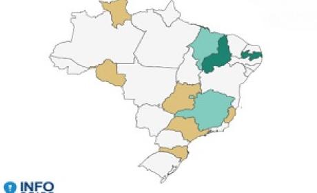 Imagem: Divulgação InfoGripe Mapa do Brasil