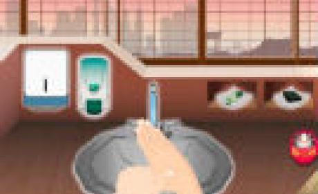 Jogo pode ser acessado online na página do IOC e está disponível para download gratuito (Imagem: IOC) Pessoa lavando a mão no jogo