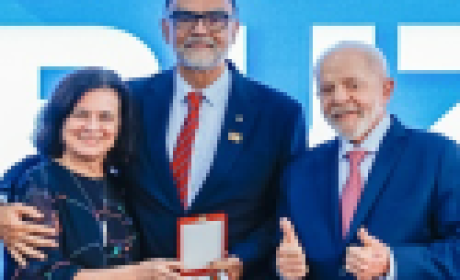 Nisia Trindade, Mário Moreira e o presidente Luiz Inácio Lula da Silva