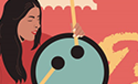 Ilustração colorida da Mercedes Sosa 