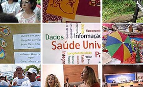 Mosaico de imagens da 15ª CNS Série de miniaturas de imagens da 15ª Conferência Nacional de Saúde