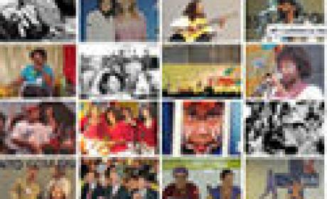Mosaico com fotos de algumas conferências