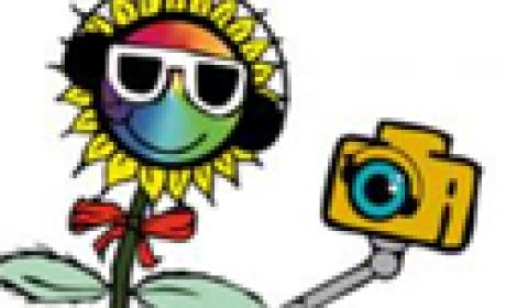 Imagem: EPSJV Desenho de uma flor segurando uma câmera de vídeo