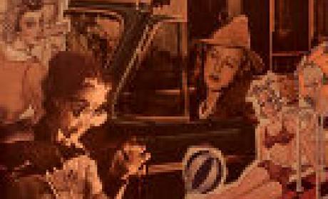 Arte: Silmara Mansur | Imagens: Acervo Biblioteca Nacional Mulher dirigindo um carro