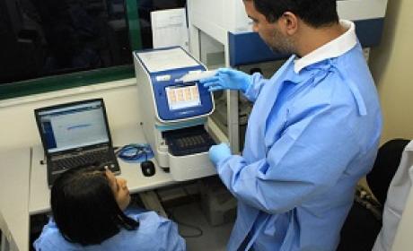 Foto: Eduardo Gomes Pesquisador analisando vírus