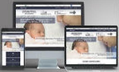 Portal tem se mostrado importante na melhoria do cuidado a mulheres, recém-nascidos e crianças (Imagem: IFF) Tela inicial do portal de boas práticas mostra a foto de um bebê com uma médica