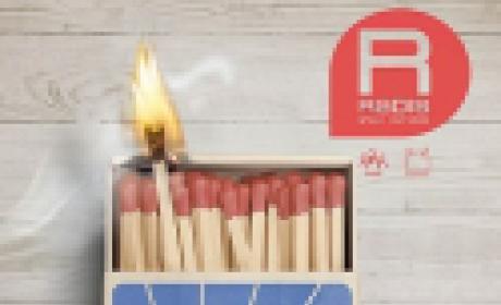 Imagem: divulgação Caixa de fósforos meio aberta com um palito aceso