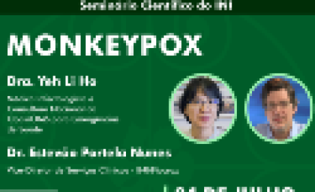 Imagem: INI Dra. Yeh Li Ho e o Dr. Estevão Portela Nunes ilustram o convite para o seminário