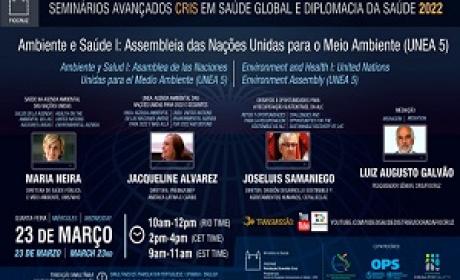 Imagem: divulgação Seminários Avançados em Saúde Global e Diplomacia da Saúde