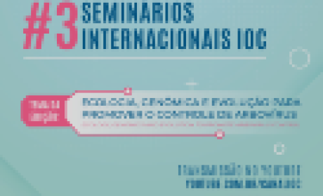 Arte: Jefferson Mendes (IOC/Fiocruz) Seminário internacionais do IOC