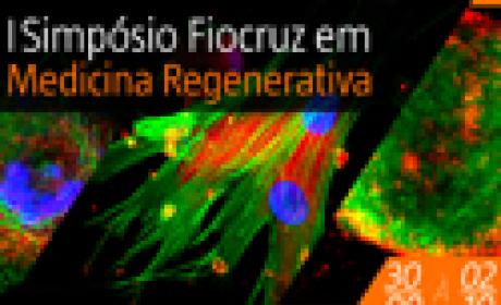 Evento visa promover a integração de pesquisadores e expandir o desenvolvimento da medicina regenerativa na Fiocruz (Imagem: Fiocruz Bahia) Imagem do logotipo do simpósio