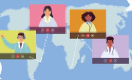 Evento é realizado em parceria com o Departamento de Doenças Crônicas e Infecções Sexualmente Transmissíveis do Ministério da Saúde (Imagem: INI_ Desenho de pessoas na tela de um computador