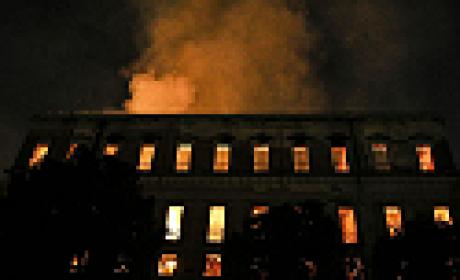 Tânia Rêgo / Agência Brasil Imagem do incêndio no Museu Nacional