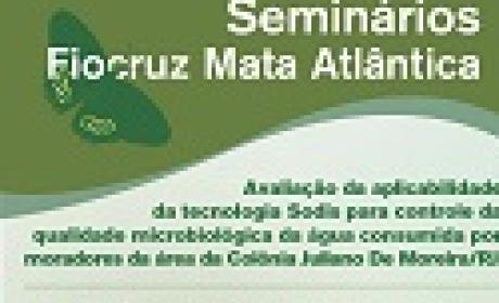 Qualidade da água será tema de palestra na Fiocruz Mata Atlântica Qualidade da água será tema de palestra na Fiocruz Mata Atlântica