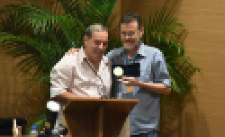 Leonidio Santos e Carlos Fidelis com Medalha Careli