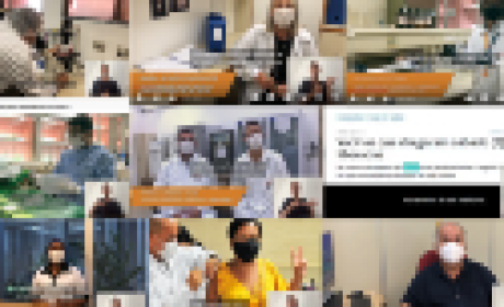 Imagem: INCQS Mosaico com o rosto de vários trabalhadores do INCQS