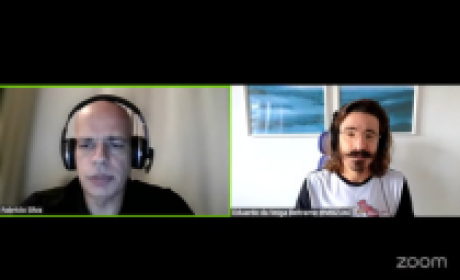 Webinário internacional discutiu aplicações da IA na medicina de precisão Dois palestrantes em videoconferência no webinário da Fiocruz sobre IA e medicina de precisão.