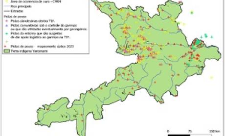 Imagem: Divulgação / GT Geo-Yanomami Mapa da região Yanomami