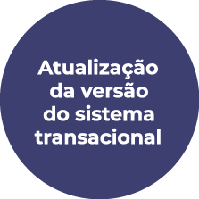 Atualização da versão do sistema transacional
