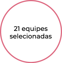 21 equipes selecionadas