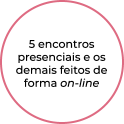 5 encontros presenciais e os demais feitos de forma on-line