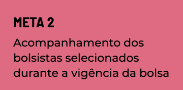 Meta 2 Acompanhamento dos bolsistas selecionados durante a vigência da bolsa