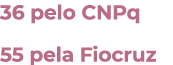 36 pelo CNPq 55 pela Fiocruz