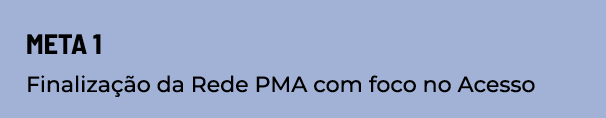 Meta 1 Finalização da Rede PMA com foco no Acesso